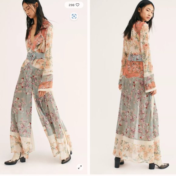 We Are Kindred Free People Destination Unknown Helene Patchwork Kimono Coat - Picture 1 of 3